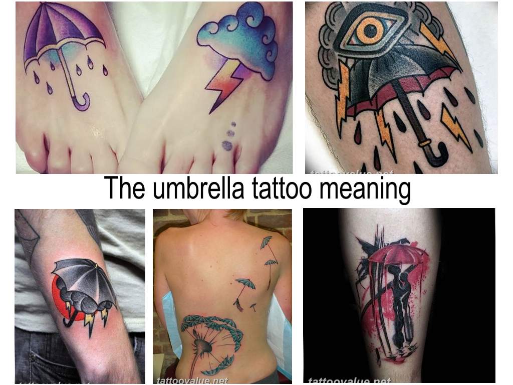 The umbrella tattoo meaning - features of drawings and photos examples of tattoos